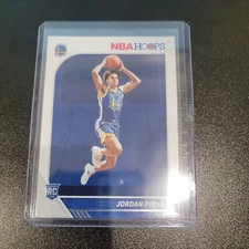 2019-20 NBA Hoops Jordan Poole RC SP ROOKIE Michigan Golden State Warriors