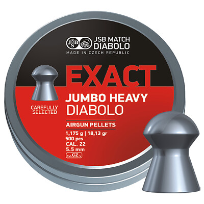 JSB Jumbo Exact Heavy Diabolo .22 5.52mm 18.13gr Airgun Pellets
