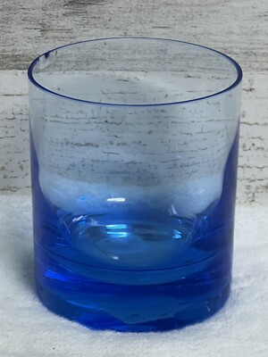 Moser WHISKEY AQUAMARINE Double Old Fashioned Damaged Chip On Rim