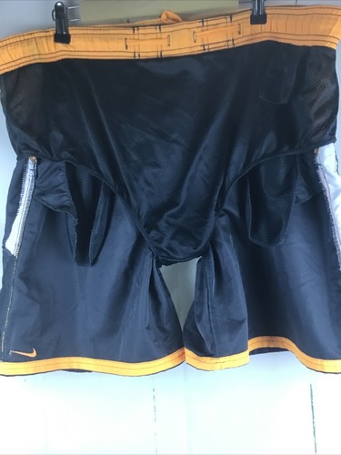 Nike Men’s Gray & Orange Color Block Mesh Lined Embroidered Board Shorts Sz. XL - Picture 13 of 18