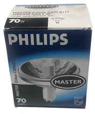 PHILIPS 70W MASTER COLOUR CDM-R111 70W/830 METAL HALIDE LAMP, GX8.5 BASE, 40 DEG