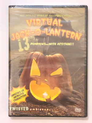 Virtual Jack O Lantern DVD 13 Animated 3D Pumpkins Fun NEW RARE Halloween VTG 06