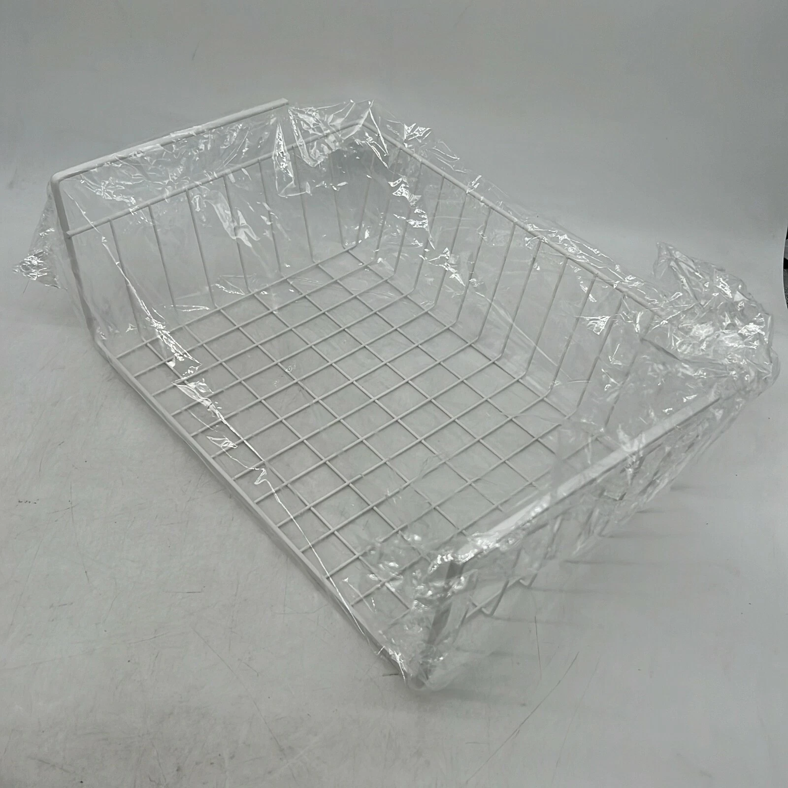 Kitchen Organization HR02 (2211) White Metal Under Shelf Basket Rack 15"X10.5"