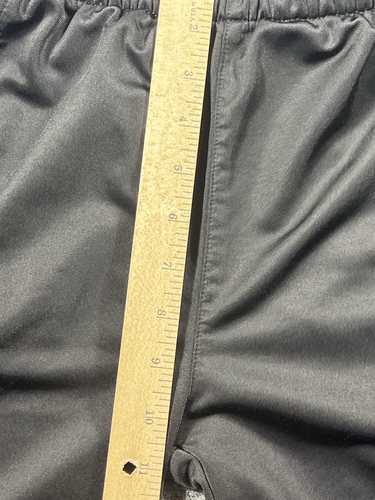 Adidas Track Pants Boys Youth Size Large 14/16 Tapered Leg Black Blue Logo Gym - Picture 7 of 10