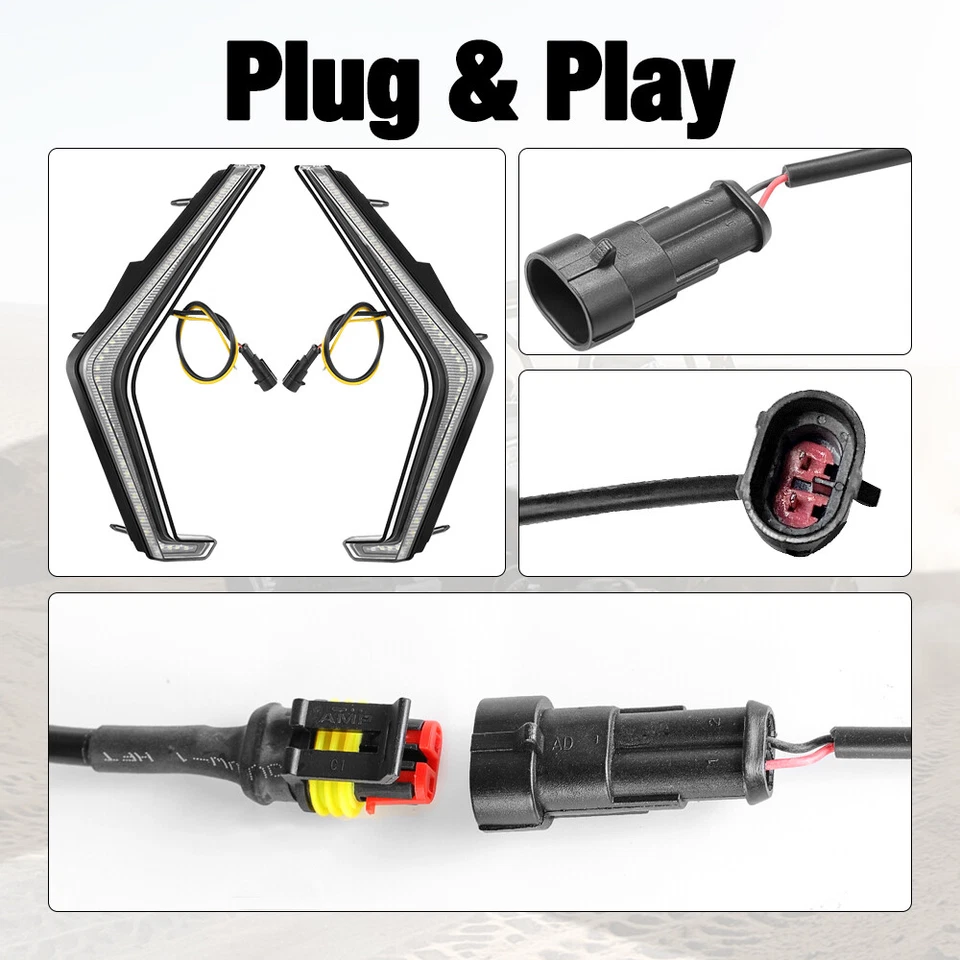 For 2019-2023 Polaris RZR XP 4 Turbo 1000 Front Light LED Fang Accent Light Kit - Image 2 of 4