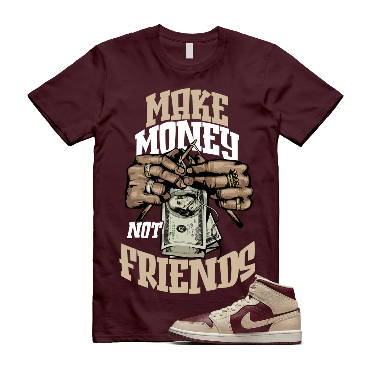  - mirutan MM T Shirt to match Air Jordan 1 Mid WMNS Split Beach