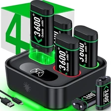 Rechargeable Battery+Controller Charger Dock Station for Xbox One X/S&Series X|S