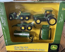 John Deere Farm Toy Set 37087 5 Piece Brand New Sealed Tractor Gaitor More