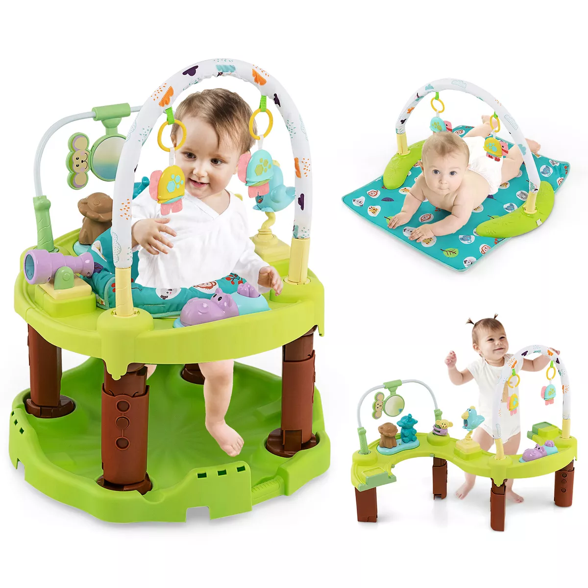 Costway 3 in 1 Baby Activity Center Toddler Bouncing Saucer w 3