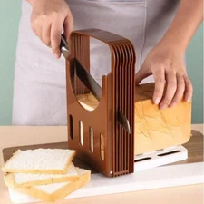 Foldable Bread Slicer Stand – Plastic Loaf Cutting Rack for Sandwiches & Baking