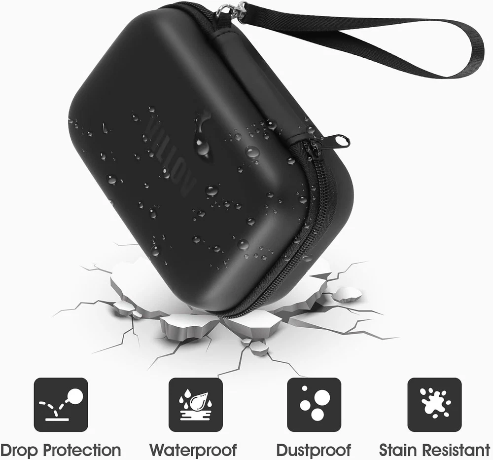 Label Maker Case: Soft EVA Material, Compatible with Phomemo Small, Black