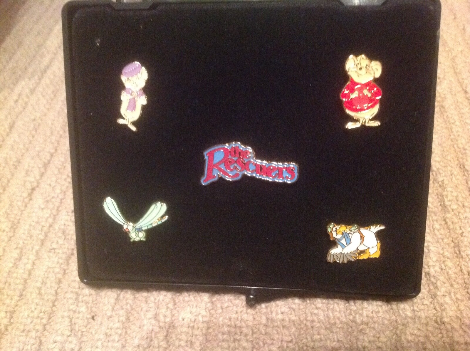 Disney The Rescuers 5 Piece Pin Set in Plastic Case.
