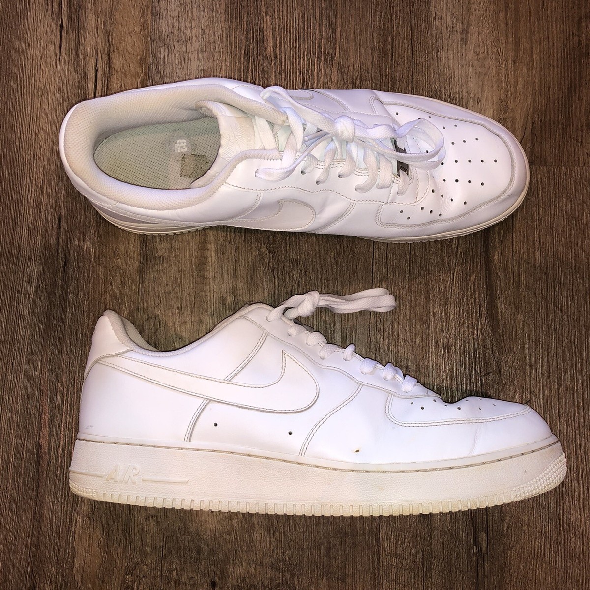 Nike Air Force One 1 AF-1 Men's Size 14 Triple White Low Top Nike Air Force One 1 AF-1 Men's Size 14 Triple White Low Top