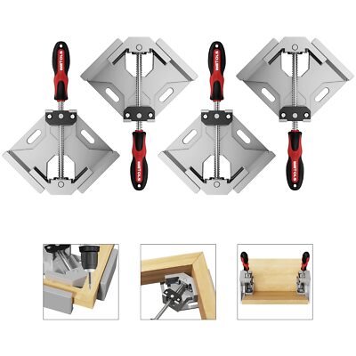 Corner Clamp 4pcs 90 Degree Right Angle Clamp Single Handle Corner Clamp With Ad