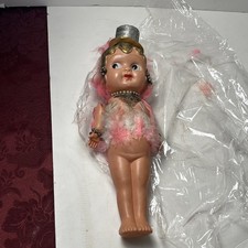 Vintage/Antique 1940's Strung Arms Celluloid Feathers Doll Occupied Japan Toy