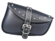 Motorcycle SaddleBags Pvc Faux Leather Saddlebag Waterproof Side Swing Black16