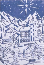 3D Embossing Folder for Card Making,Snow Mountain, Castle Plastic Texture Fades