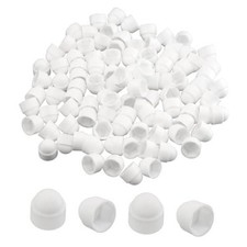 PE Hex Bolt Covers,100Pcs M8&times;13mm Hex Screw Protective Caps M8&times;13&times;15 White