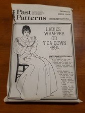 211 Past Patterns 1894 Ladies Wrapper Tea Gown Historical Victorian Gown 10-18