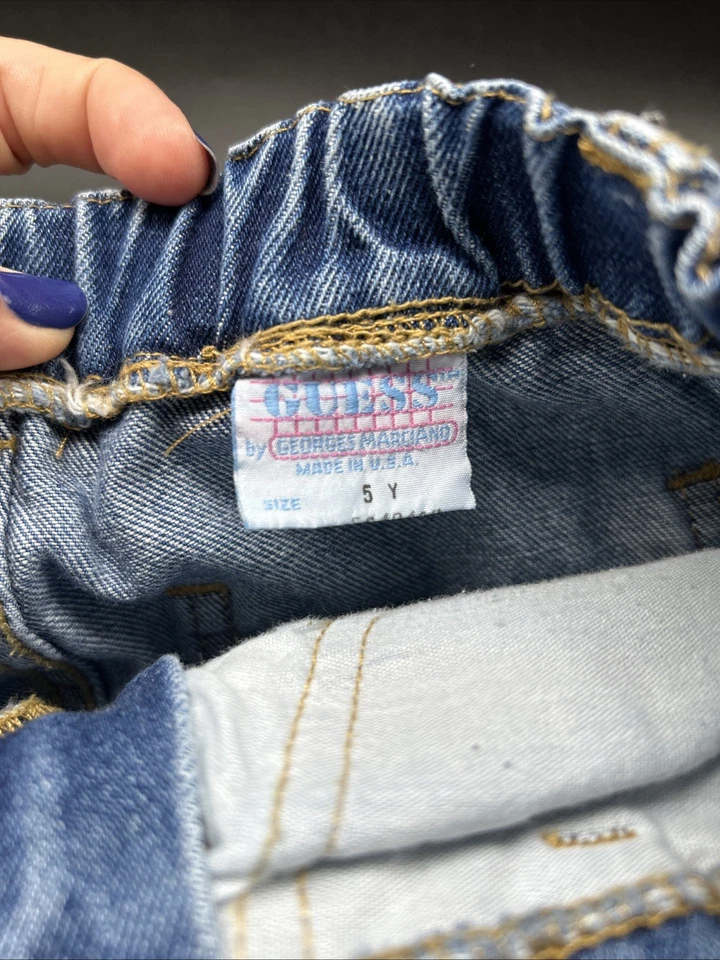 VTG Guess Jeans By Marciano Girls Ankle Zipper Medium-Wash Blue Punk - Image 4 of 4