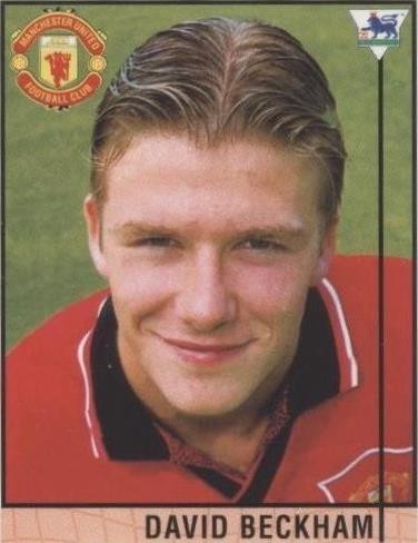1995-96 Merlin PL Beckham #40 RC PSA 2 Sticker Manchester United  ROOKIE England