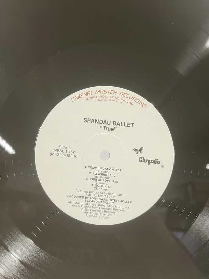 Spandau Ballet True Original Master Recording Vinyl LP MFSL 1-152 VG - Image 4 of 4