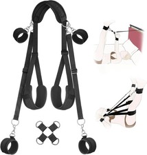 Bondage Bed Restraint Adjustable Neck to Thigh Restraints Hand to Ankle Toys...