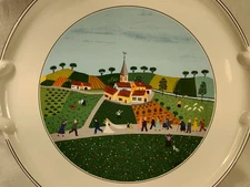 Villeroy & Boch Design Naif 12" Wedding Scene Cake Plate w/Handles Laplau
