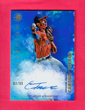 CARSON TUCKER 2021 Topps Bowman Inception Prospect AUTO BLUE /99 PA-CT C Indians