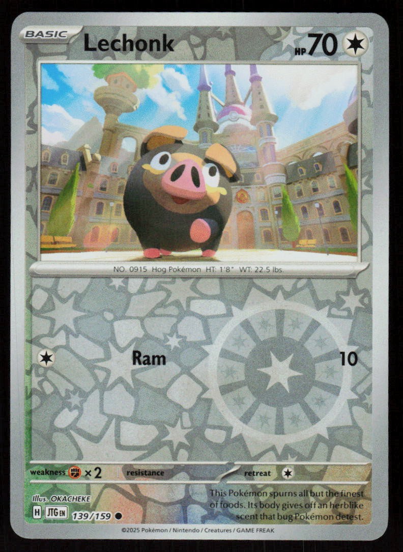Lechonk 139/159 Common Journey Together Pokemon Reverse Holo Near Mint