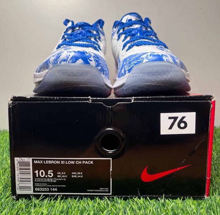 Nike Max LeBron 11 XI Low Ch Pack China Blue Size 10.5 Sneakers w