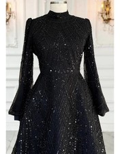 Elegant Evening Dress Ladies Size 50- Long, Black, Perfect for Wedding & Party