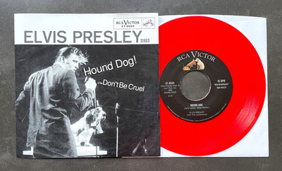 7'' Elvis Presley - Hound Dog / Don't Be Cruel - US RCA red vinyl