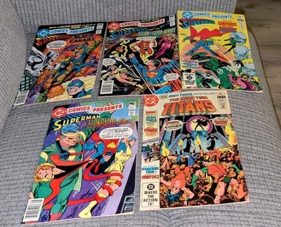 1970s 80s Vintage Lot of 5 DC Superman Comic Books Readers B103
