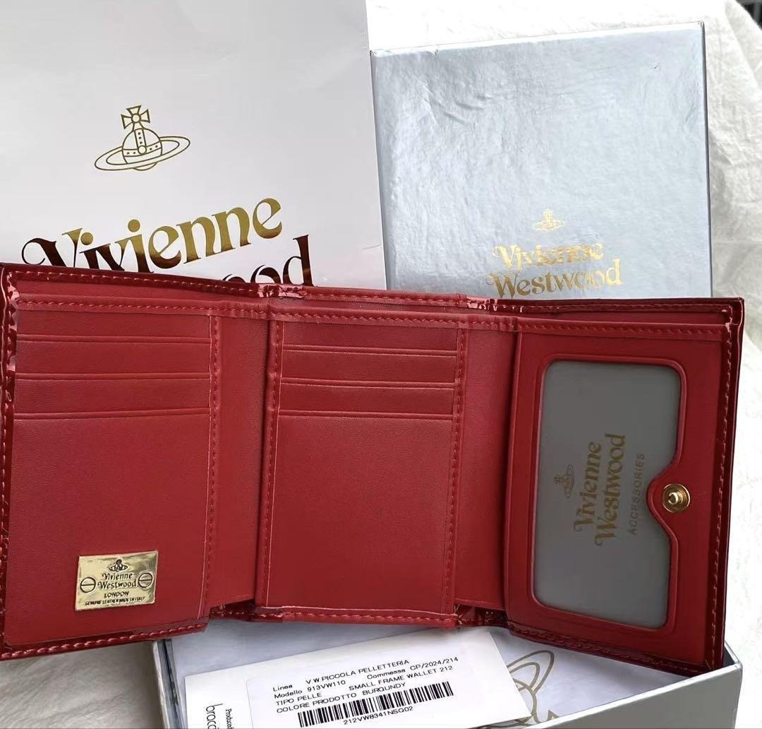Vivienne Westwood Gamaguchi Trifold Wallet Color Red orb Enamel | eBay