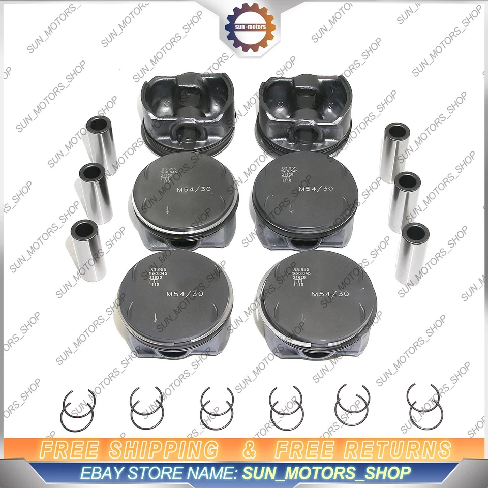 Juego de anillos de pistón OEM STD Φ84 mm para BMW 330Ci Z4 X3 X5 E46 E36 E85 M54B30 3,0 L Foto 3 de 4