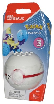 Pokemon Mega Construx (2017) Crabrawler Pokeball Mini Figuren Pack