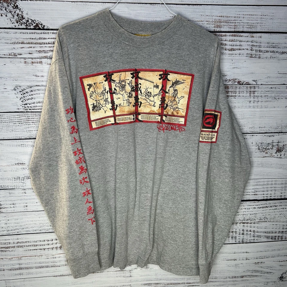 Vintage Y2K Ecko Unltd Logo Long Sleeve T-Shirt Rap Hip-Hop Skate Punk Grunge XL - Image 2 of 4