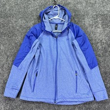 Under Armour Sweatshirt Womens Medium Blue ColdGear Loose Fit Hooded Full Zip