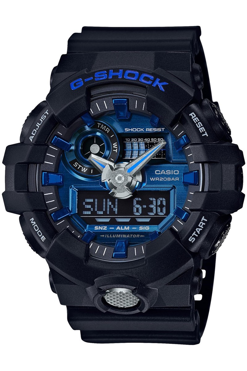 Unused CASIO G-SHOCK GA-710-1A2JF Blue Analog & Digital Men's