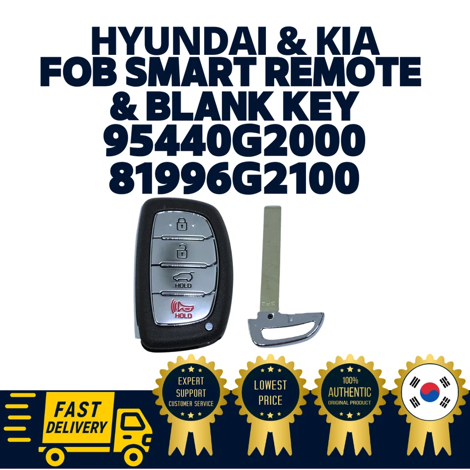 Original OEM Hyundai Kia FOB Smart Remote & Blank Key 95440G2000 / 81996G2100 - Imagen 1 de 1