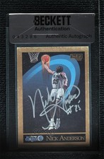 BAS 1990-91 Skybox Nick Anderson #199 Seal of Authenticity Auto ow6