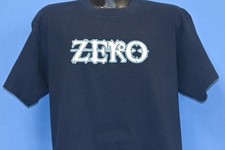 vintage 90s ZERO SKATEBOARDS LOGO JAMIE THOMAS SKATE NAVY BLUE t-shirt LARGE L