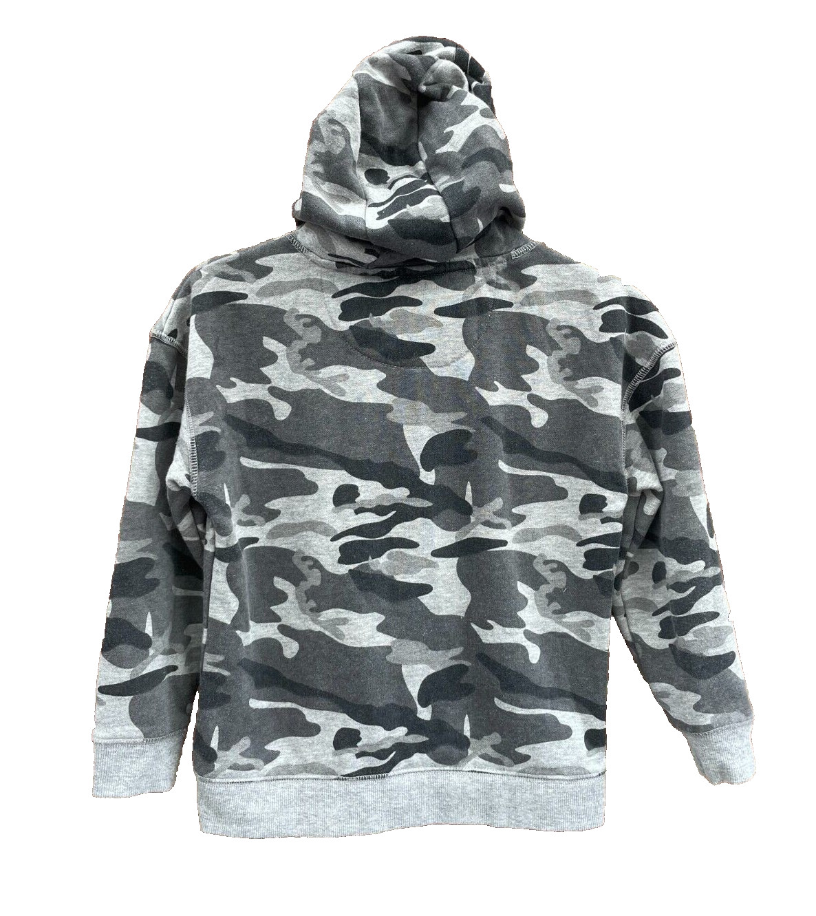 Primark Grey Boy Camouflage Hoodie Pullover Jumper Jersey 7/8 Years image 4