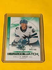 2024-25 SP Authentic #144 Collin Graf Future Watch Limited Green  /199 Sharks