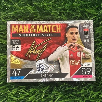 2022-23 Topps Match Attax UEFA Man of the Match Signature Style Antony #437