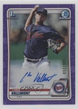 2020 Bowman Chrome Prospects Purple Refractor 231/250 Chris Vallimont Auto 1v7