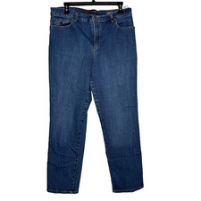 Gloria Vanderbilt Jeans Women's 12 Average Blue Amanda Stretch Denim Mid Rise