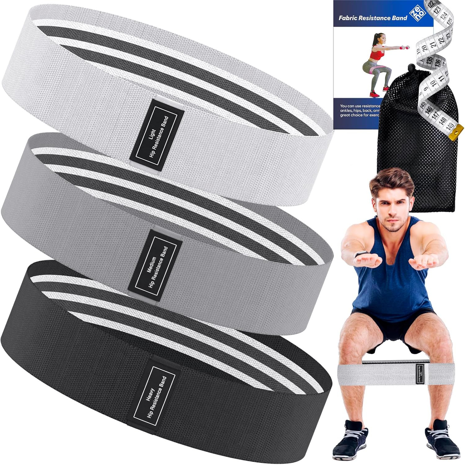 For Working Out | 3 Strength Level Non-slip Exercis
