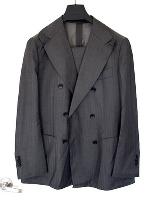 SuitSupply Havana Braddon Double Breasted Wool Silk Suit 42R